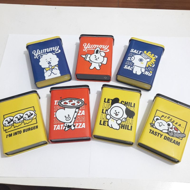 SHARING OFFICIAL LINE FRIENDS BT21 BITE BAND TIN CASE  ONLY