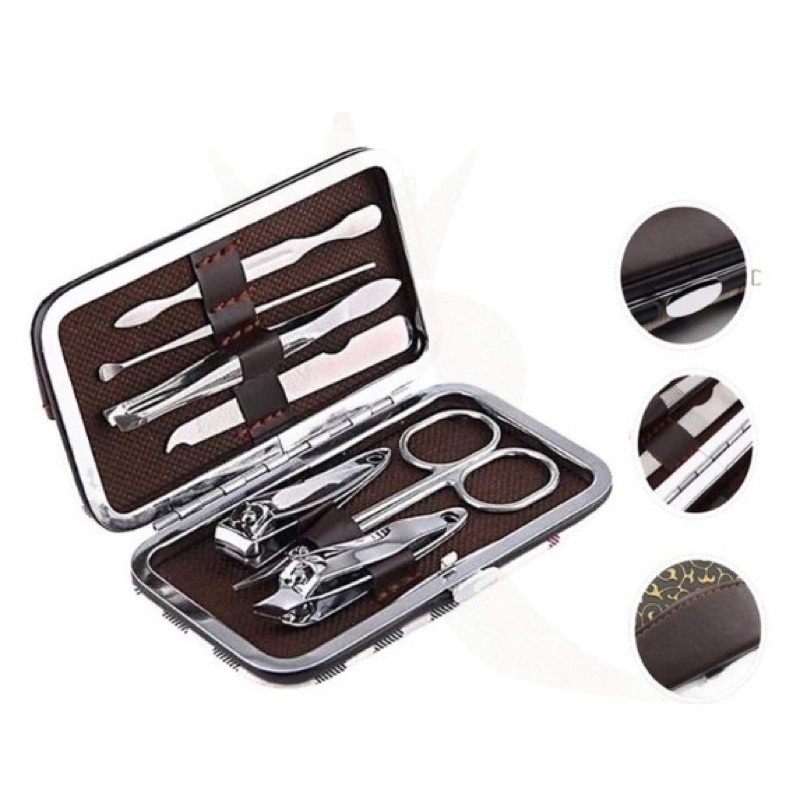 mani pedi stainless manicure 7in1 multifungsi