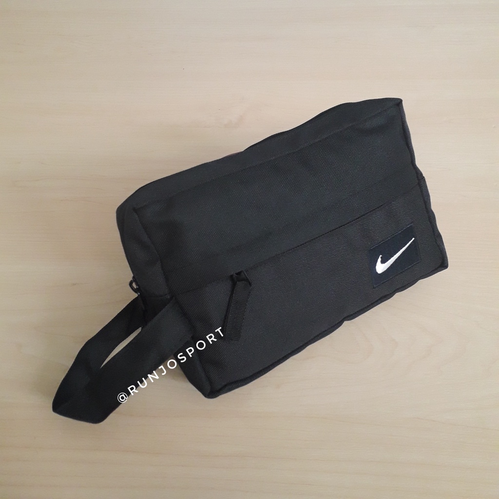 Hand Bag Sport Nike Handbag Pouch Tas Tangan Pria Wanita ABU HITAM