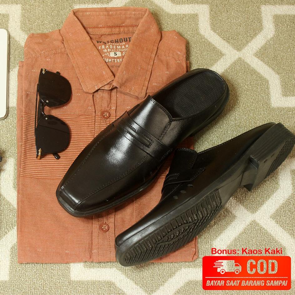 Stok terbatas.. Sandal Sepatu Bustong Cowok Sendal Sepatu Tutong Slop Pria Formal MODEL KICKERS 02 O