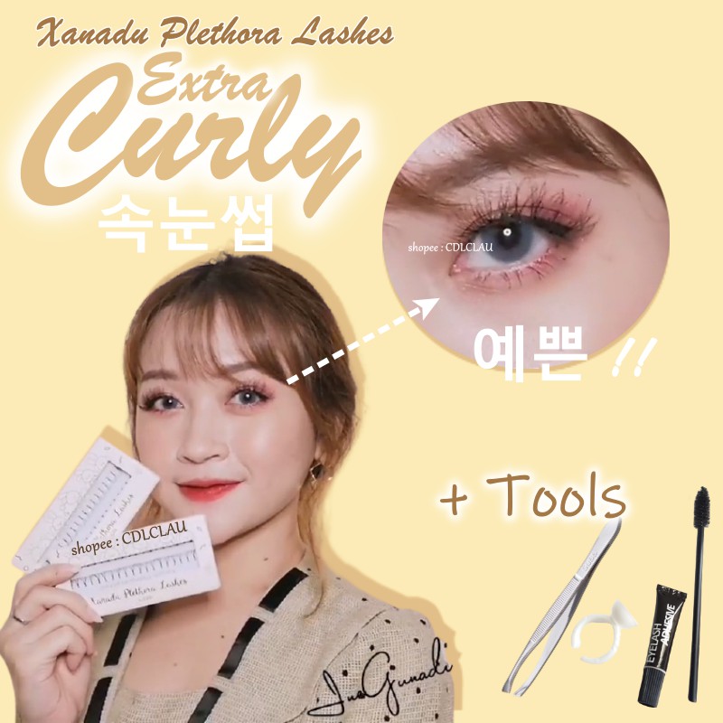 PAKET EYELASH FAIRY EXTRA LENTIK 5in1 - EXTENSION - BULUMATA EXTRA CURLY - LEM BPOM