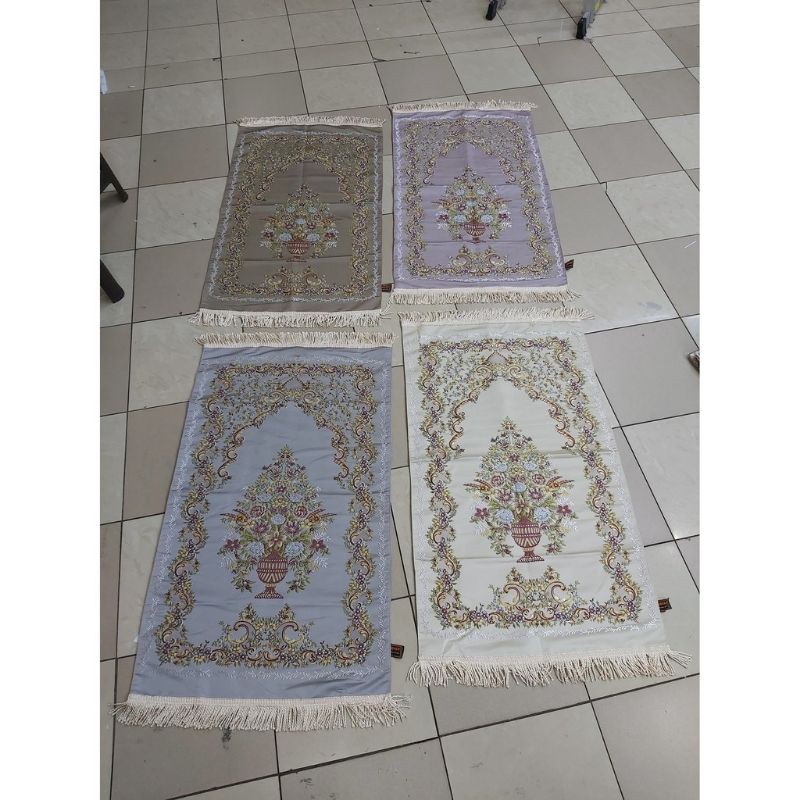 sajasah turkey premium genova motif lavanta/sajadah seserahan