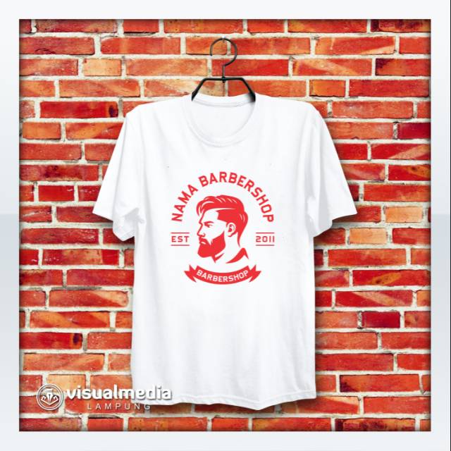 Kaos Barbershop plus Custom Nama Barbershop