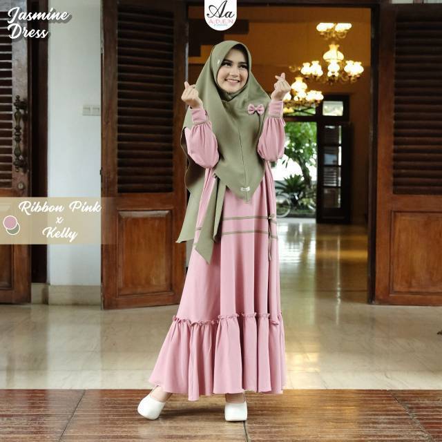 Gamis cantik Jasmine Jasmin dress ori by aden hijab