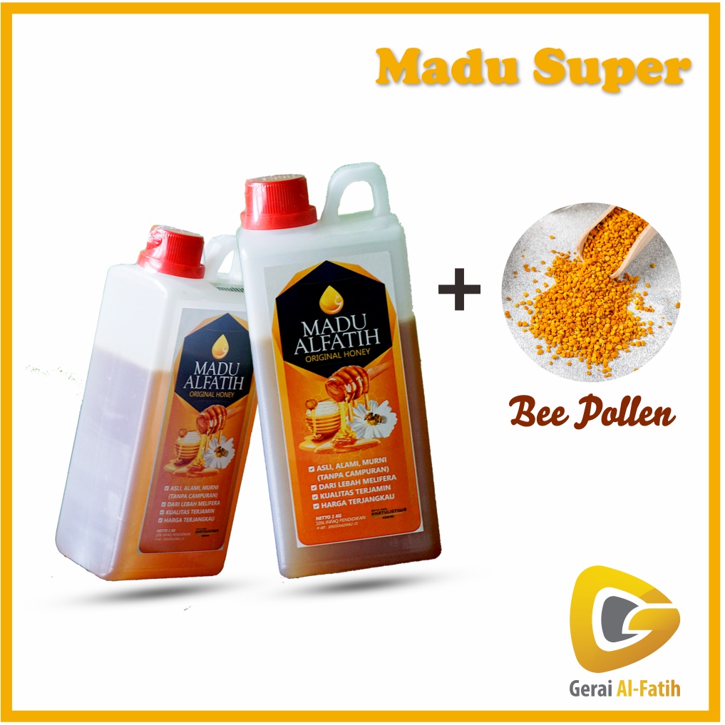 

Madu Asli - Madu Murni + BeePollen - Madu SUPER AL FATIH - Netto 1 Kg