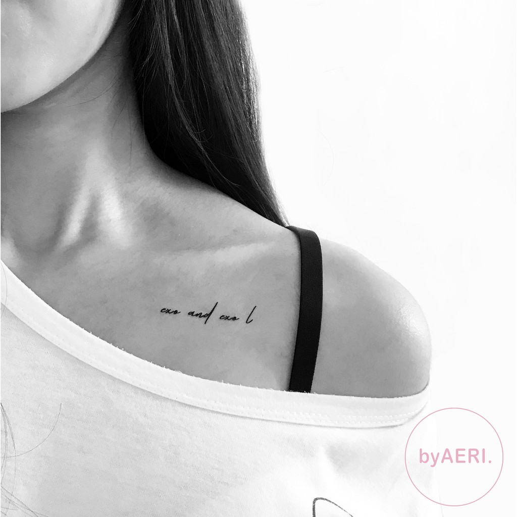 E X O TEMPORARY TATTOO (NON-PERMANEN TATO) KPOP TATTOO