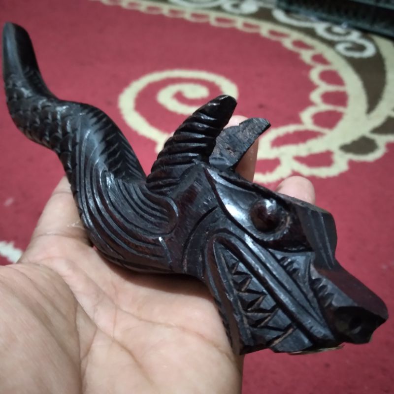 pipa once ukir galih asem naga super full galih 20cm original