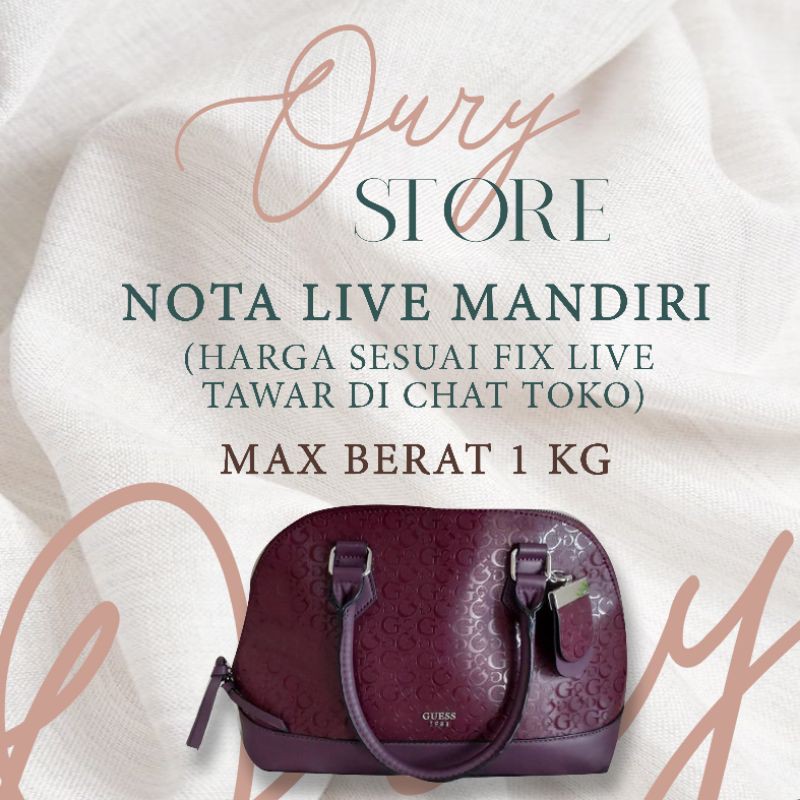 NOTA Live MANDIRI BERAT 1KG 15rb-100rb