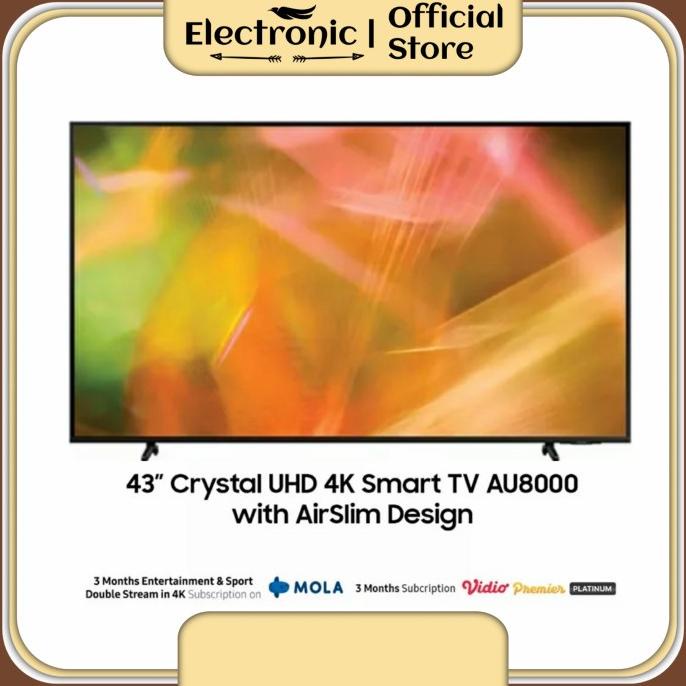 LED TV 43 INCH SAMSUNG SMART TV 43AU8000 /43 AU8000 SAMSUNG CRYSTAL 4K