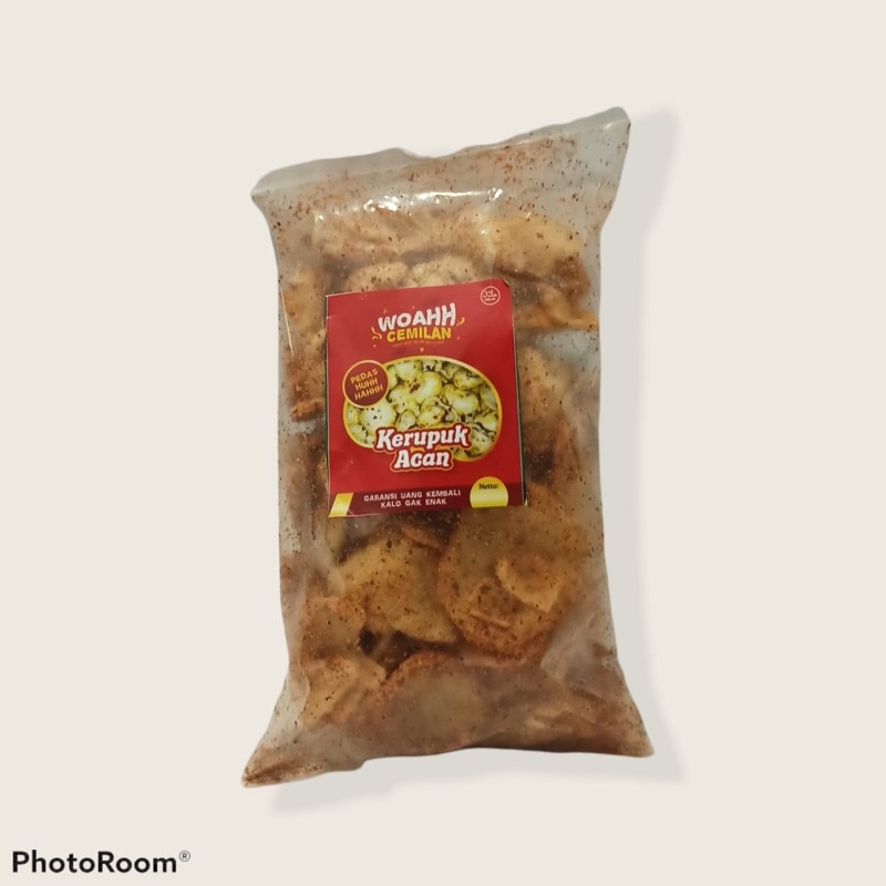 woahhcemilan/aneka cemilann/makanan ringan/keripik/basreng/makaroni/jajanan/ukuran sedang-Krpk acn pedas huhha
