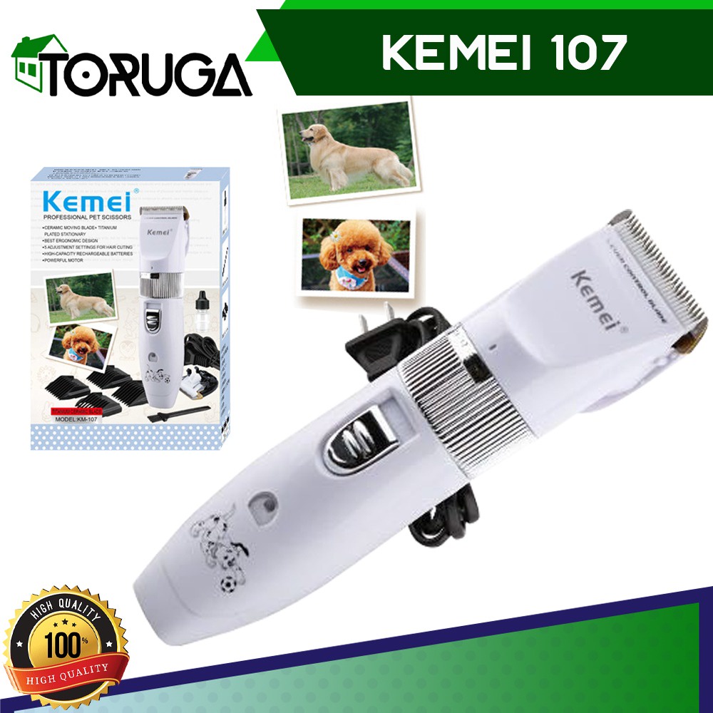 Pet Clipper Kemei 107 Alat Cukur Bulu Hewan Binatang Cukuran Kucing Anjing