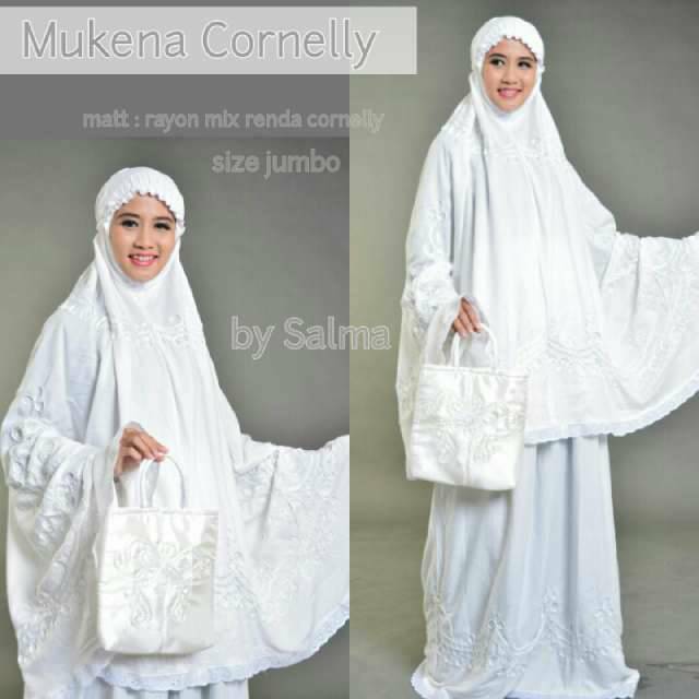  MUKENA PUTIH KATUN RAYON RENDA CORNELLI BEST SELLER 