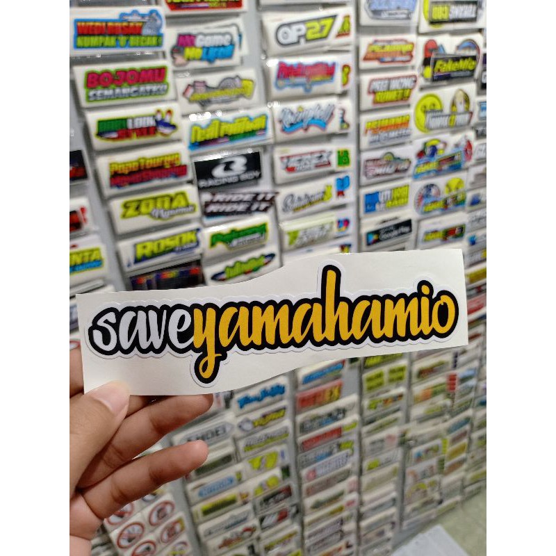 sticker printing SAVE YAMAHA MIO panjang