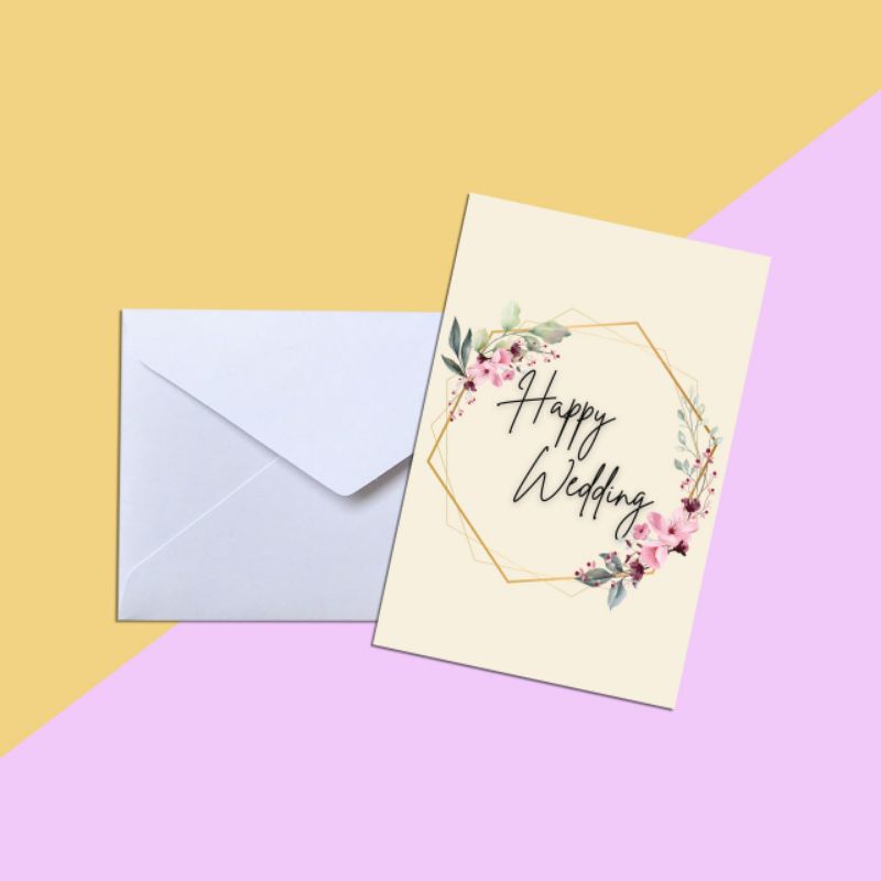 kartu ucapan happy wedding