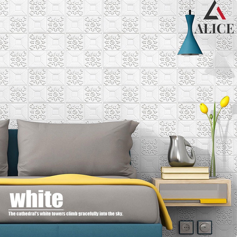 1 Wallpaper Dinding Foam 3D /Walpaper Stiker Dekorasi Dinding Kamar Murah Wallfoam High Quality 70X70CM-6
