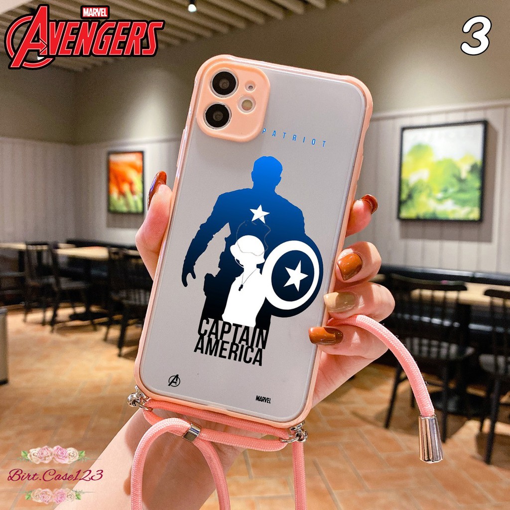 Softcase Slingcase Lanyard Choice AVENGERS Iphone 6 7 6+ Se 2020 7+ 8 8+ X Xr Xs Max BC3821