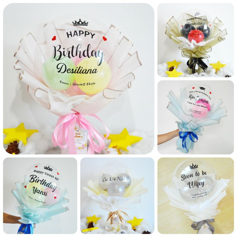 CUSTOM BUKET BALON / BALON BOUQUET / BUKET ULTAH WISUDA