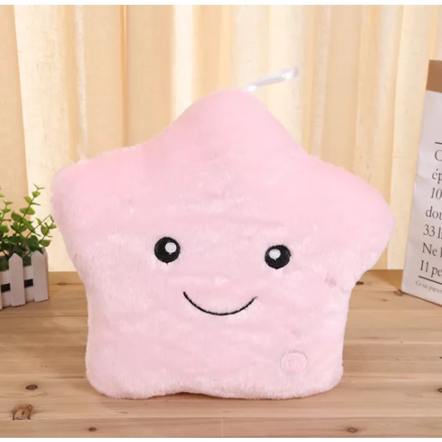 Boneka Bantal Karakter Bintang LED Lucu Murah Lembut Berlabel SNI