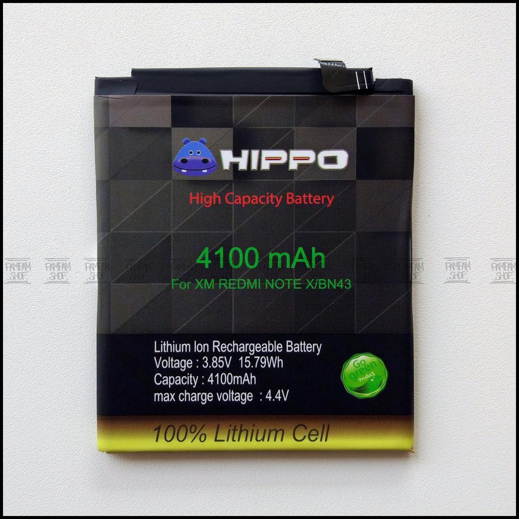 Baterai Hippo Double Power Original Xiaomi Bn43 Redmi Note 4X 4 Mediatek Batre Batrai Battery Bn 43