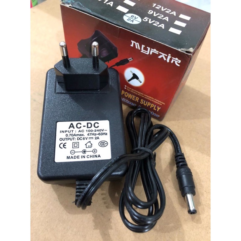 Adaptor switching 6 v 2 a Power supply 6v 2a MYFAIR