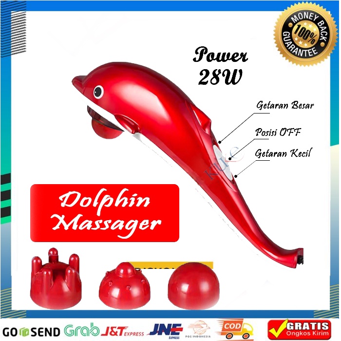 [ TERMURAH } Alat Pijat Elektrik Dolphin Stress Pain Reliver Massager USB Charging small dan jumbo -  Alat Pijat Infrared Dolphin Massager / Alat Pijat lumba lumba / Alat Pijat Elektrik serbaguna / Pemijat Punggung Elektrik / pijat leher, perut, kaki