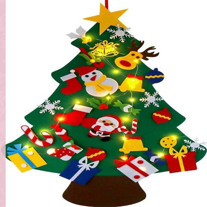 

FELT CHRISTMAS TREE DIY GIFT FOR CHILDREN WITH LIGHT STRING CHRISTMAS DC452CD3