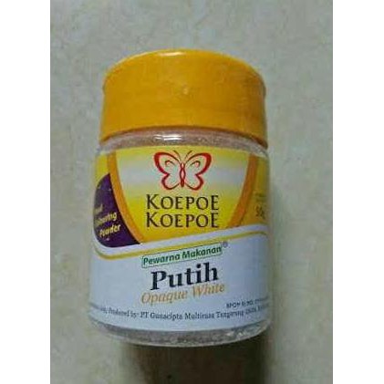 

Toko-Bahan-Kue- Pewarna Makanan Putih Koepoe Koepoe,Untuk Bakpao 50Gram -Terlengkap-Termurah-