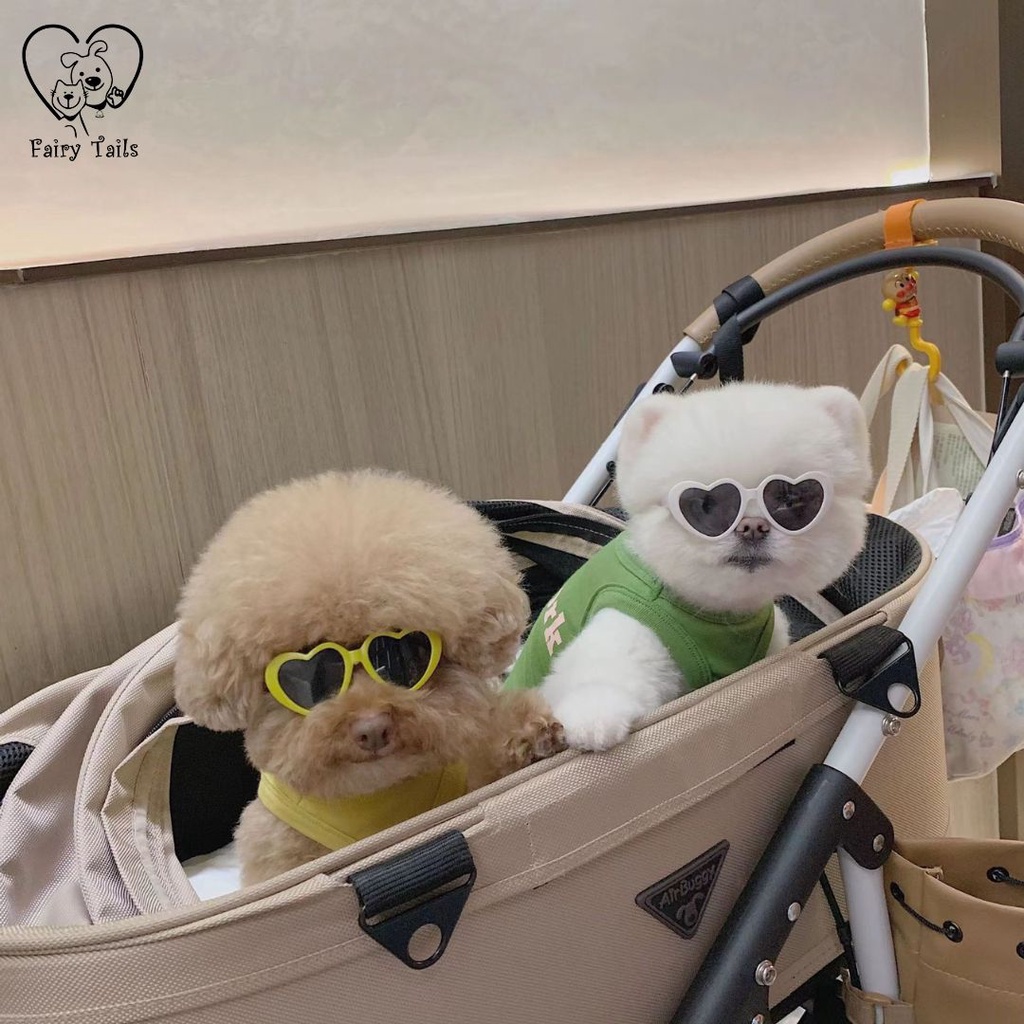 Kacamata Korea Kostum Cosplay Anjing Kucing Kacamata Plastik Love | Pet Fashion Plastic Love Sunglassess Glasses Round Shape