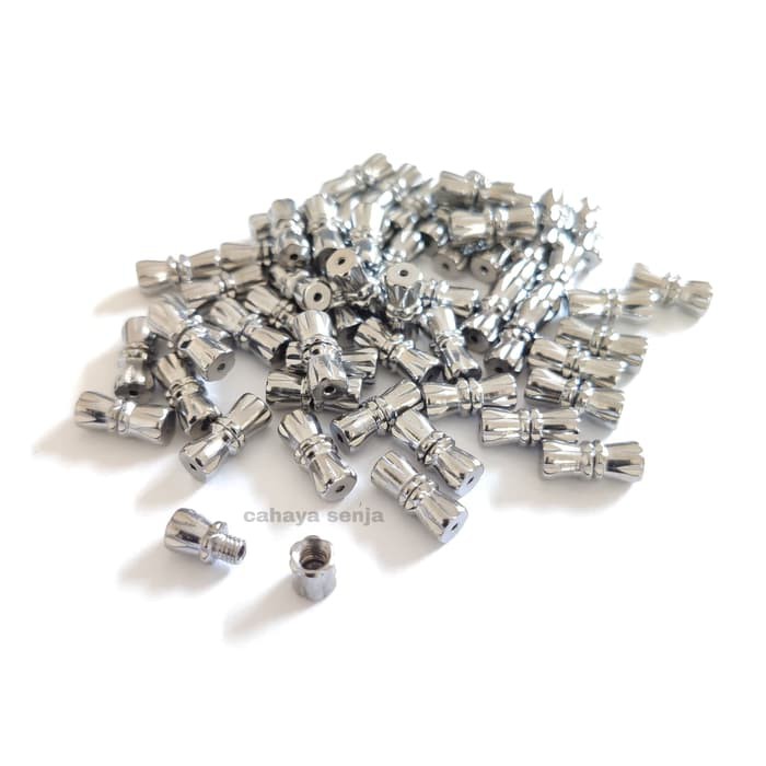 Pengait Kalung / Gelang / Kait Ulir Stainless model putar (isi 12 pcs)