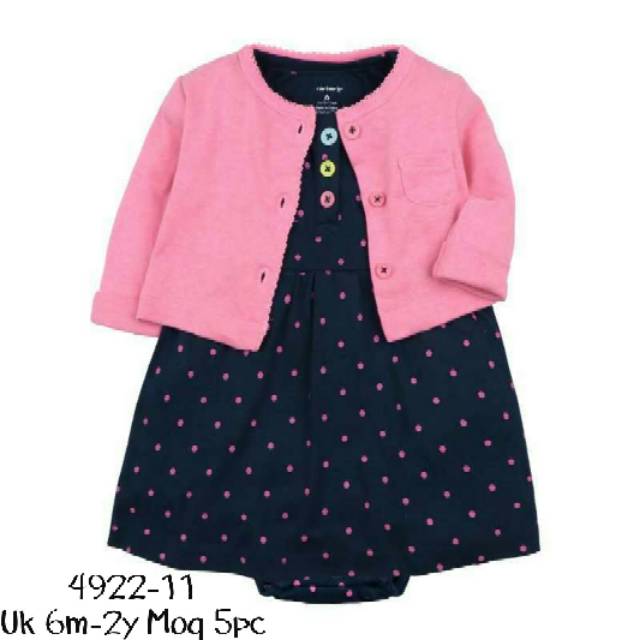 Set Cardigan bayi  CarterLove SNI/ dress romper bayi/ baju bayi import