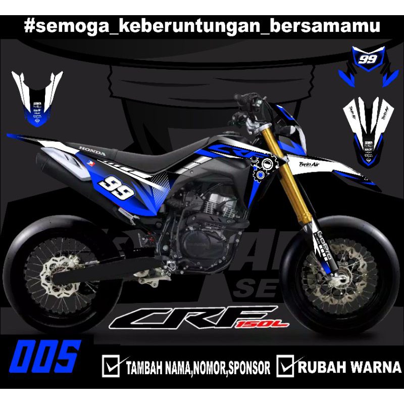 Sticker setiker stiker decal CRF 150 L- Fullbody-Dekal stiker Trail Supermoto laminasi glosy