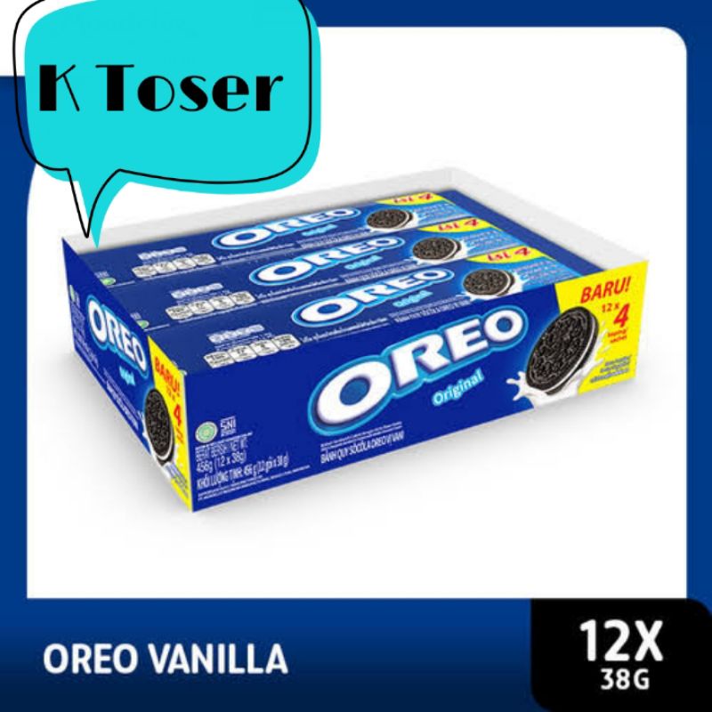 

OREO BISCUIT VANILA ( 1 Kotak isi 12 Bungkus)