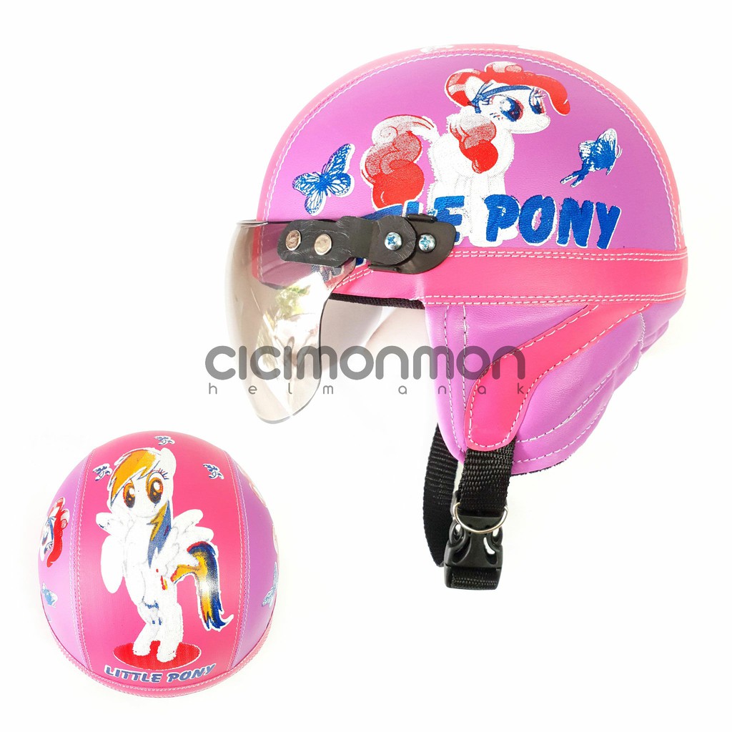 Helm anak retro karakter my little pony