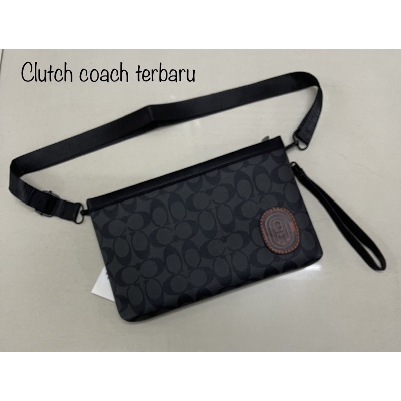 clutch Coach import Quality clutch pria kulit premium handbag pria