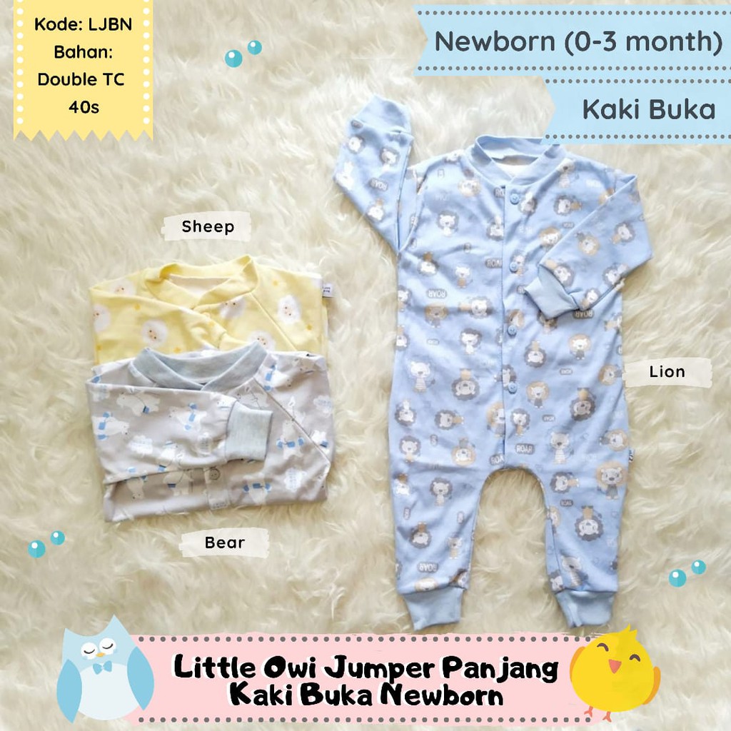  Baju  Kodok  Sleepsuit Jumper Panjang Bayi  Newborn Printing 