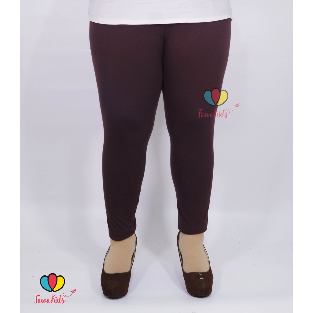 ( SUPER JUMBO ) Legging Wanita Kaos Polos / Celana Panjang Dewasa  Dalaman Leging Big Size Polos