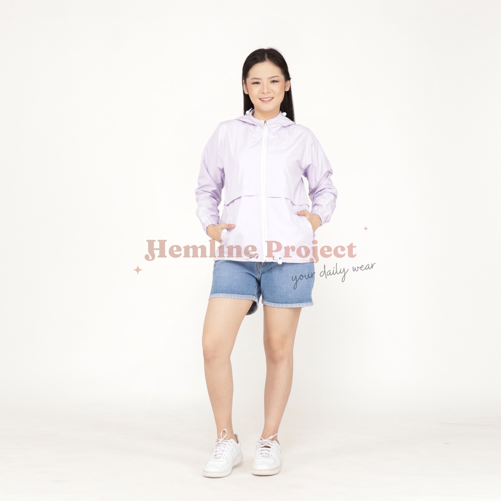 Elmyra Soft Lilac - Jaket Parasut Hoodie Wanita