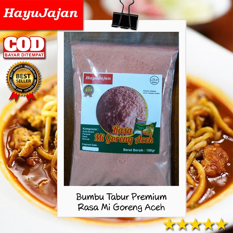 

BUMBU TABUR PREMIUM RASA MI GORENG ACEH / BUMBU KERIPIK, JAMUR CRISPY, TAHU WALIK, CIMOL, TELUR GULUNG, POP CORN, BAKSO, / KEMASAN 100 gr /