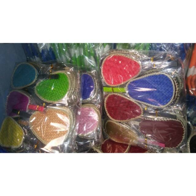 Kipas pandan plastik souvenir