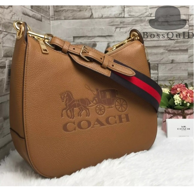 Coach Jes Leather Hobo Brown