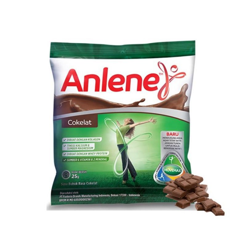 SUSU ANLENE 20GR SACHET GROSIR RASA VANILLA DAN COKLAT