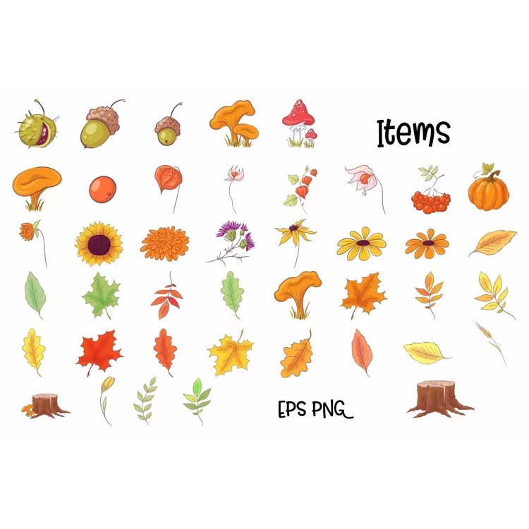 Autumn Forest Vector Clip Art