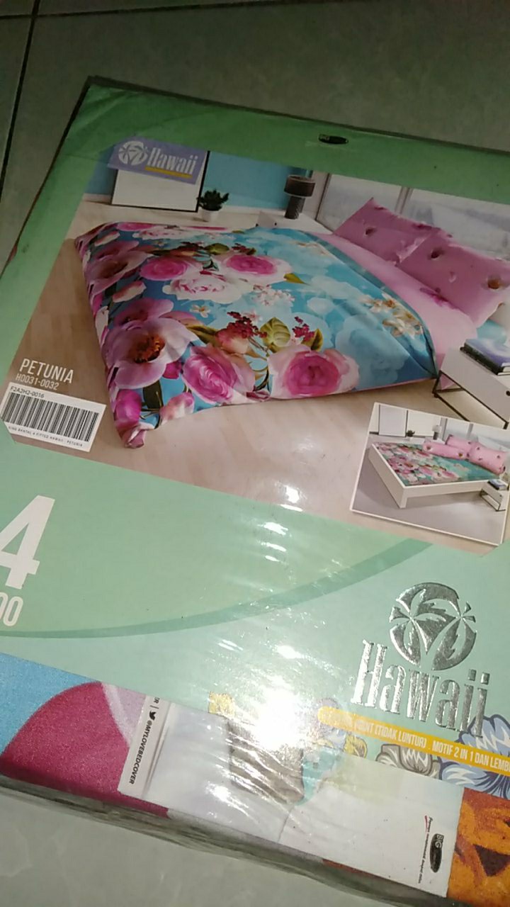 New Sprei My Love Hawaii Bantal 4 Ukuran 180x200 / Bantal 2 Ukuran 160x200 Series 1