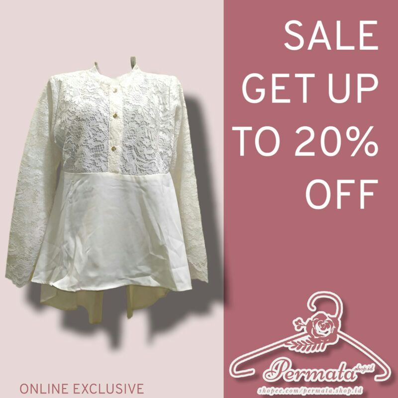 Atasan Brukat Kombi Bahan Silk-Akses Busui