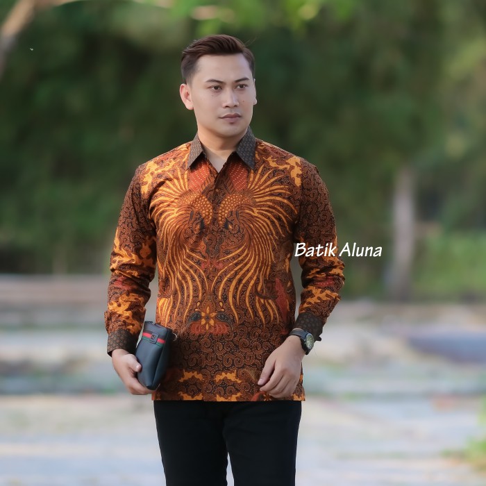 Atasan Batik Pria Lengan Panjang Baju Kemeja Batik Pria Lengan Panjang Premium Jumbo Regule ASD 094