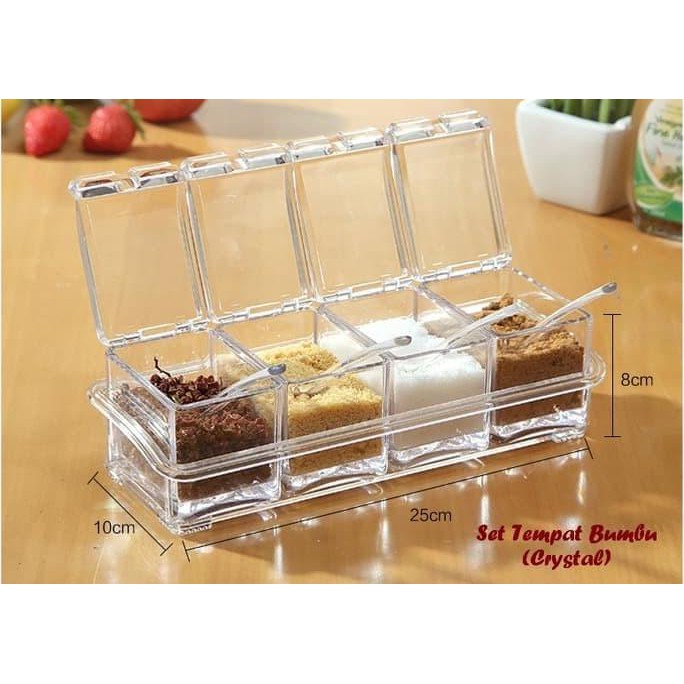 

READY BAYAR DITEMPAT Tempat Bumbu Dapur Salt and Spices Bahan Masak Sahang Bawang Garam Tem DISKON
