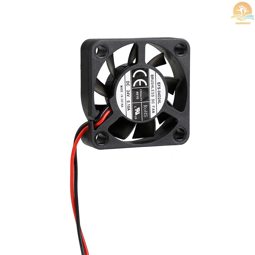 Creality 3D 4010 Brushless Cooling Fan 24V DC 40 * 40 * 10mm with Ball Bearing 2Pin Connector for Ender 3 3D Printer DIY Mainboard