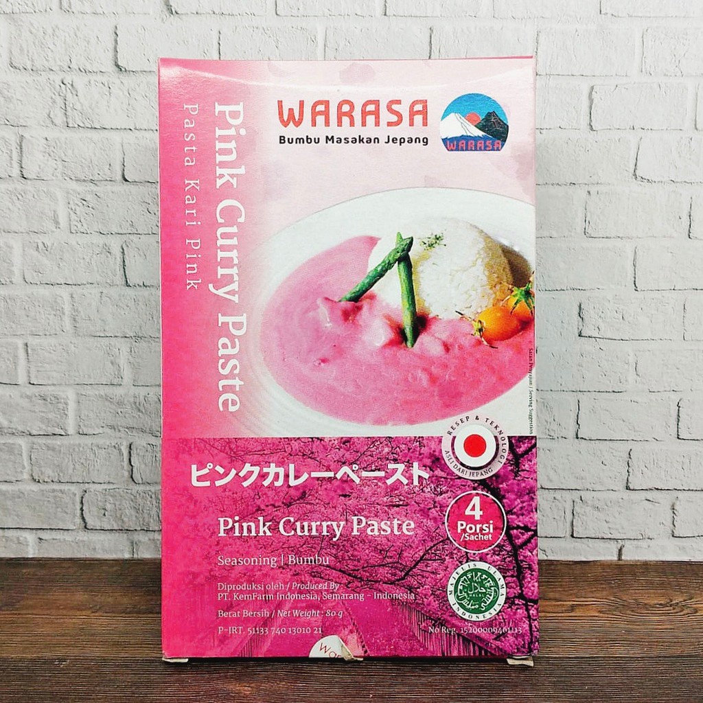 

warasa pink curry paste 80gr | bumbu masak instan