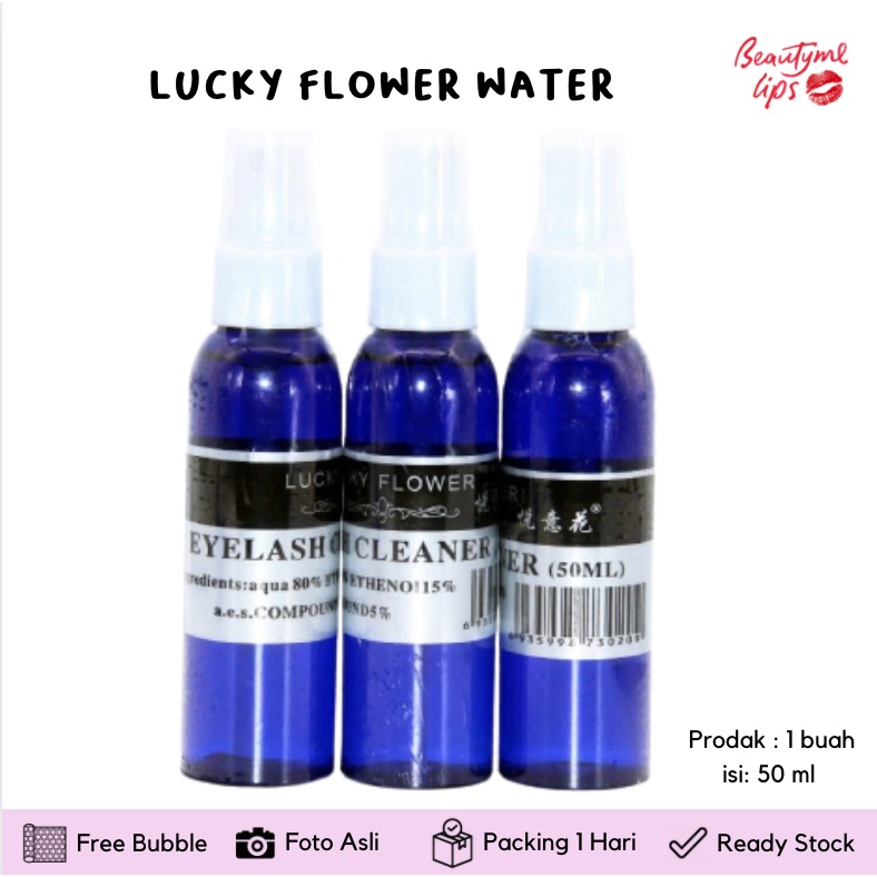 LUCKY FLOWER Water for Eyelash Extension / navina protein remover spray bulu mata /water READY