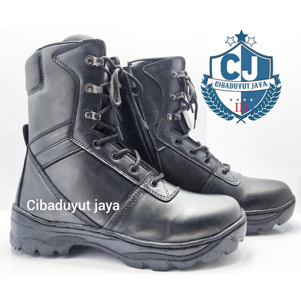 SEPATU PDL JATAH TNI HITAM DOFF OUTSOLE RUBBER ASLI TER,URAH